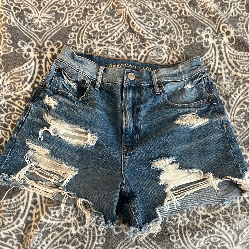 AE Distressed Denim Shorts